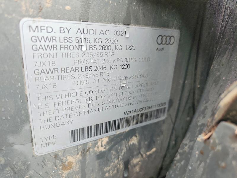 Продажа на аукционе авто 2021 Audi Q3, vin: WA1AUCF37M1113305, номер лота: 53540276