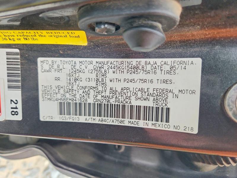 Aukcja sprzedaży 2014 Toyota Tacoma, vin: 3TMKU4HN6EM041628, numer aukcji: 54867816