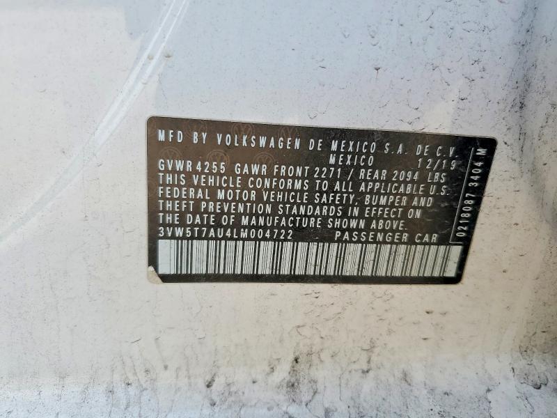 53260756 :رقم المزاد ، 3VW5T7AU4LM004722 vin ، 2020 Volkswagen Gti مزاد بيع