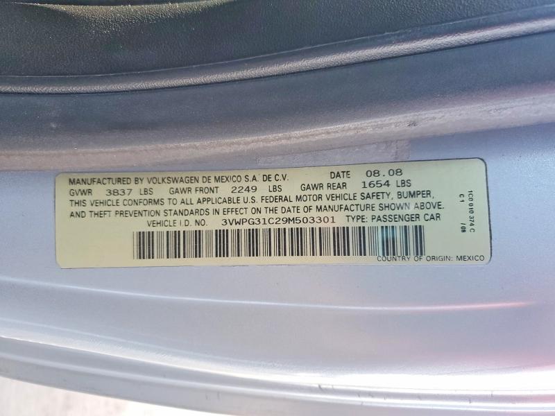 2009 Volkswagen New Beetle მანქანა იყიდება აუქციონზე, vin: 3VWPG31C29M503301, აუქციონის ნომერი: 52962836
