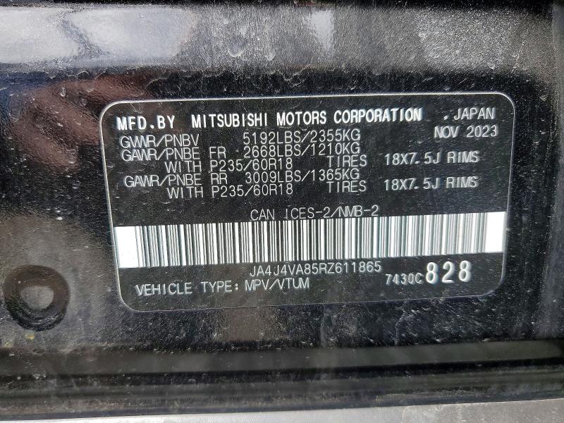Продаж на аукціоні авто 2024 Mitsubishi Outlander, vin: JA4J4VA85RZ611865, номер лоту: 52230756