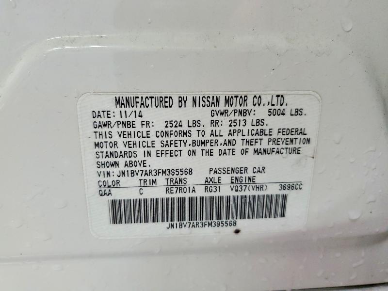 Aukcja sprzedaży 2015 Infiniti Q50, vin: JN1BV7AR3FM395568, numer aukcji: 51794546