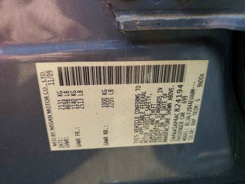 Продаж на аукціоні авто 2010 Nissan Maxima, vin: 1N4AA5AP4AC824194, номер лоту: 52587666