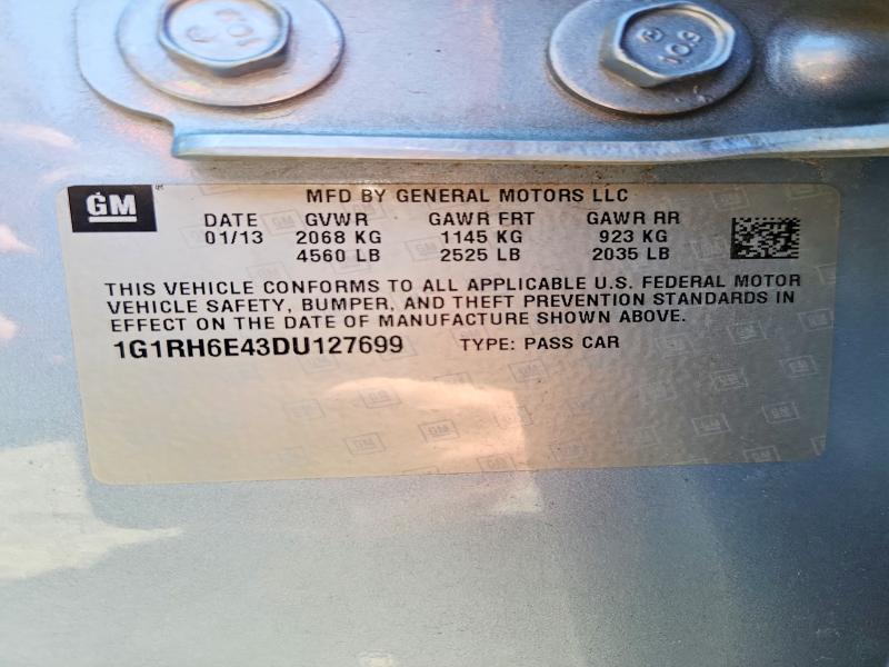 Продаж на аукціоні авто 2013 Chevrolet Volt, vin: 1G1RH6E43DU127699, номер лоту: 52689926