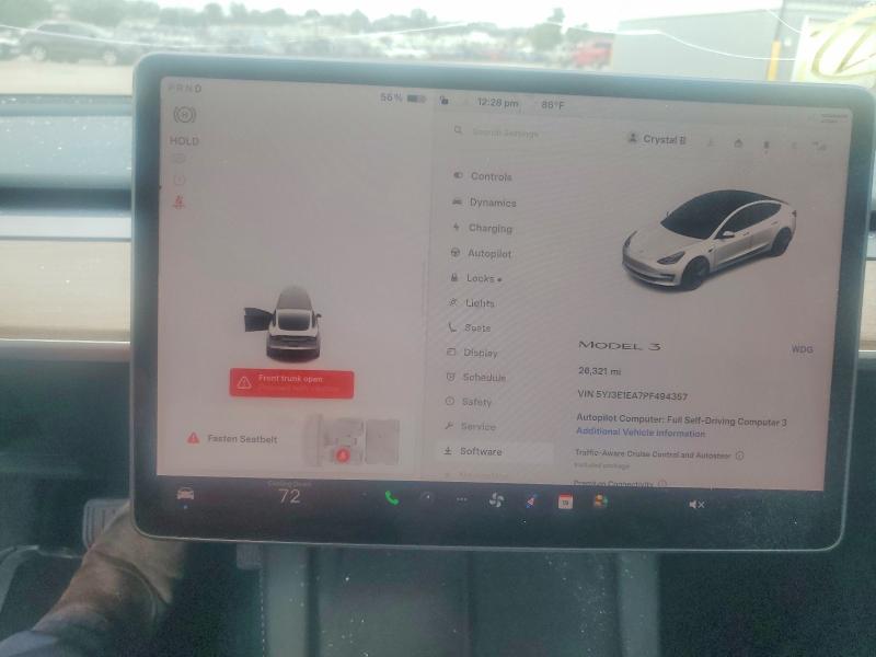 Продаж на аукціоні авто 2023 Tesla Model 3, vin: 5YJ3E1EA7PF494357, номер лоту: 53213756