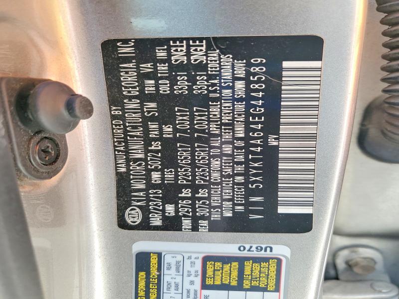 Aukcja sprzedaży 2014 Kia Sorento, vin: 5XYKT4A64EG448589, numer aukcji: 53772566