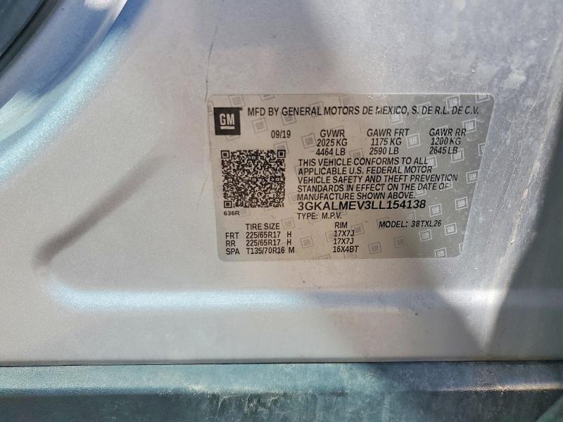 Aukcja sprzedaży 2020 Gmc Terrain, vin: 3GKALMEV3LL154138, numer aukcji: 53771706