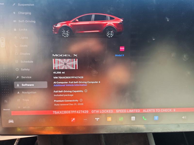 2023 Tesla Model X მანქანა იყიდება აუქციონზე, vin: 7SAXCBE67PF427429, აუქციონის ნომერი: 52030536