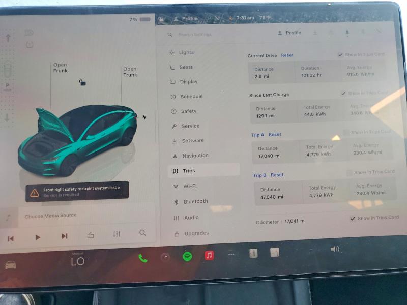 55207966 :رقم المزاد ، 5YJ3E1EA6SF005603 vin ، 2025 Tesla Model 3 مزاد بيع