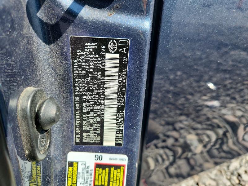 Продажа на аукционе авто 2015 Toyota Corolla, vin: 2T1BURHE7FC392118, номер лота: 53217076