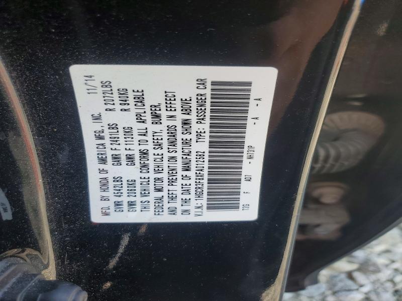 Продажа на аукционе авто 2015 Honda Accord, vin: 1HGCR3F8XFA012582, номер лота: 54249656