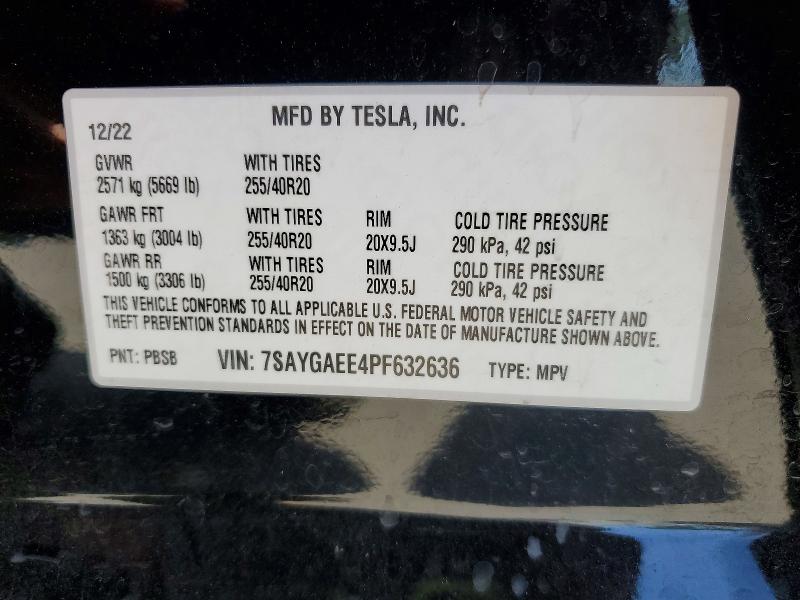 Продаж на аукціоні авто 2023 Tesla Model Y, vin: 7SAYGAEE4PF632636, номер лоту: 52959416