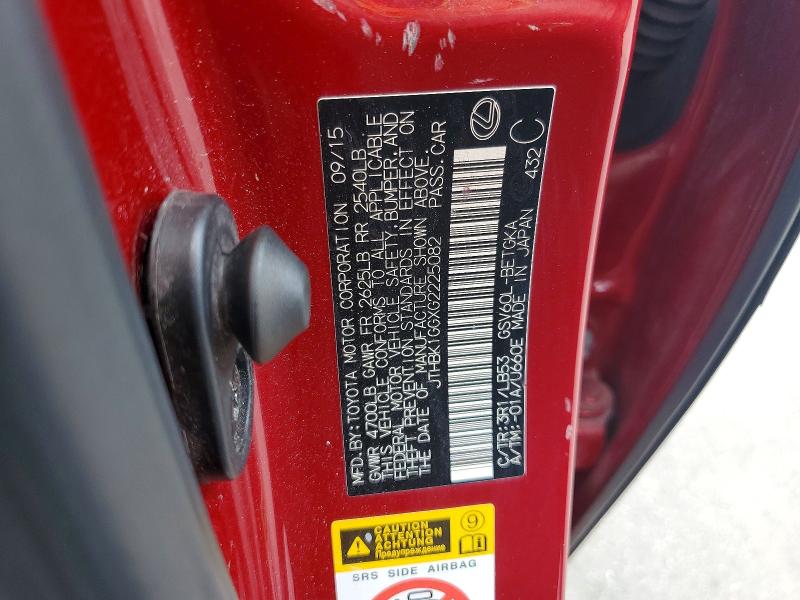 Продаж на аукціоні авто 2016 Lexus Es, vin: JTHBK1GGXG2225082, номер лоту: 55749536