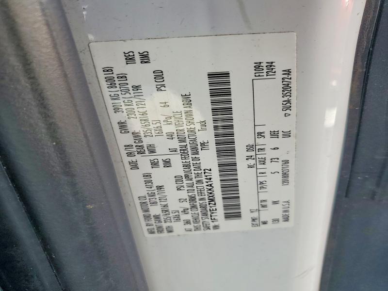 Продажа на аукционе авто 2019 Ford Transit, vin: 1FTYE1ZMXKKA14172, номер лота: 52298596