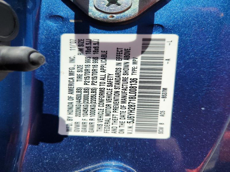 Aukcja sprzedaży 2008 Honda Element, vin: 5J6YH28718L008136, numer aukcji: 54552626