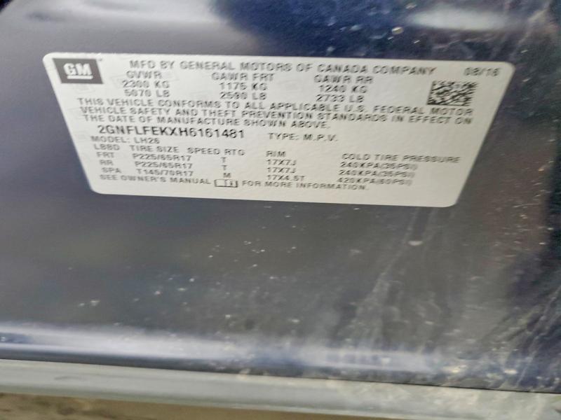 Продажа на аукционе авто 2017 Chevrolet Equinox, vin: 2GNFLFEKXH6161481, номер лота: 54950636