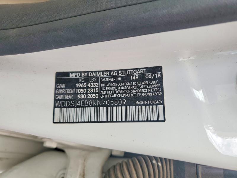 Aukcja sprzedaży 2019 Mercedes-benz Cla, vin: WDDSJ4EB8KN705809, numer aukcji: 55193686