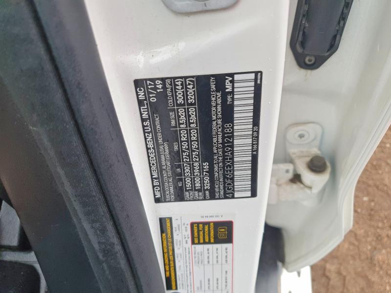 55044186 :رقم المزاد ، 4JGDF6EEXHA912188 vin ، 2017 Mercedes-benz Gls مزاد بيع