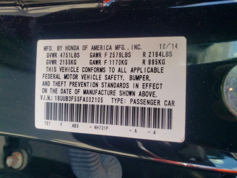 2015 Acura Tlx მანქანა იყიდება აუქციონზე, vin: 19UUB3F55FA002105, აუქციონის ნომერი: 53565706