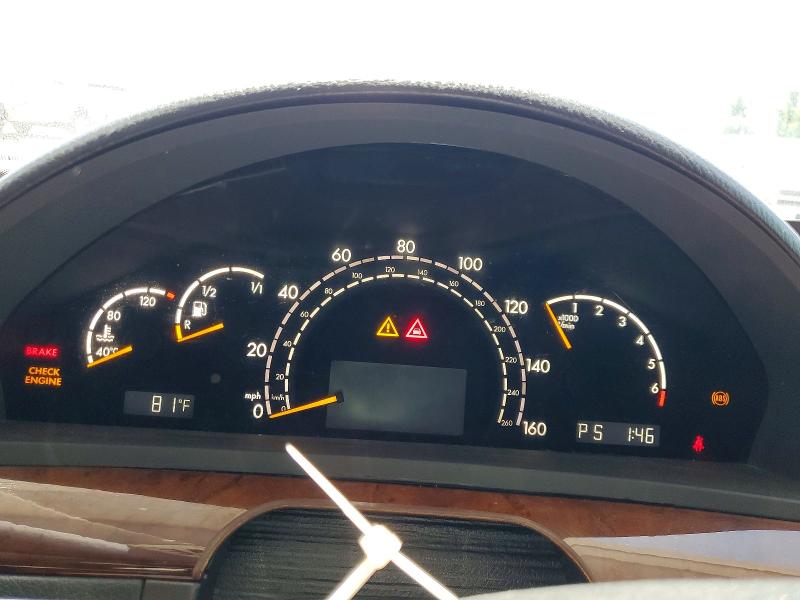 2000 Mercedes-benz S-class S500 მანქანა იყიდება აუქციონზე, vin: WDBNG75J4YA116883, აუქციონის ნომერი: 54534116