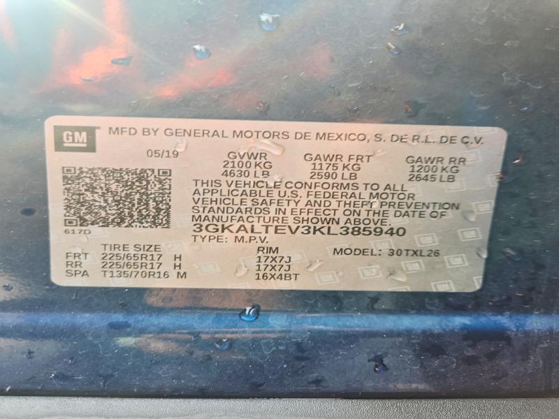 55093356 :رقم المزاد ، 3GKALTEV3KL385940 vin ، 2019 Gmc Terrain مزاد بيع