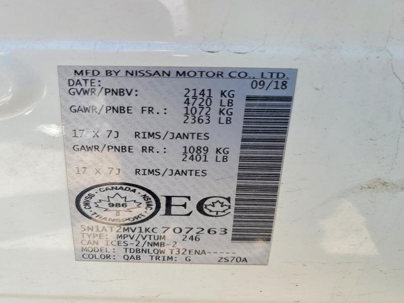 Продаж на аукціоні авто 2019 Nissan Rogue S Sv, vin: 5N1AT2MV1KC707263, номер лоту: 52663716