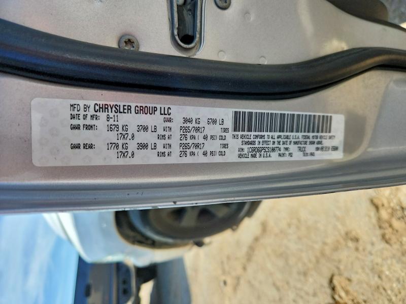 55403836 :رقم المزاد ، 1C6RD6GP5CS100774 vin ، 2012 Dodge Ram 1500 مزاد بيع