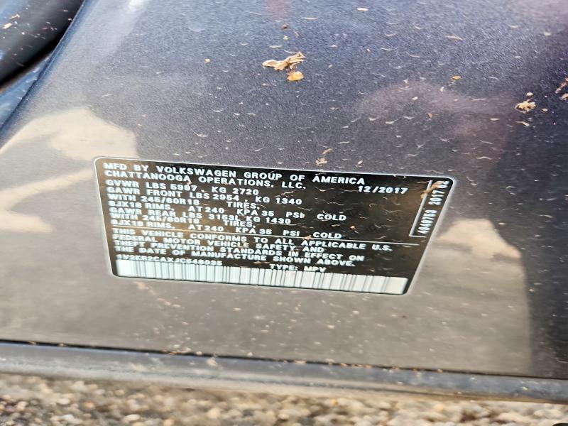 Продажа на аукционе авто 2018 Volkswagen Atlas, vin: 1V2KR2CAXJC548035, номер лота: 52813126