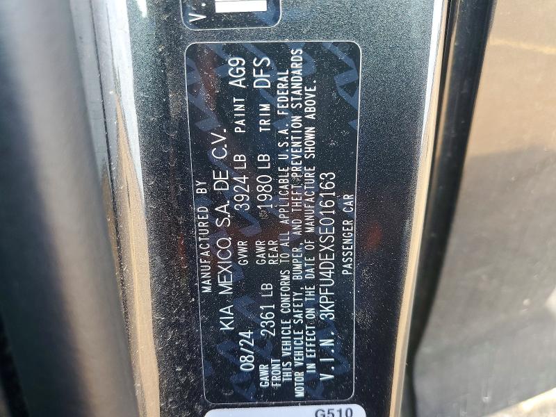 Aukcja sprzedaży 2025 Kia K4, vin: 3KPFU4DEXSE016163, numer aukcji: 54983826