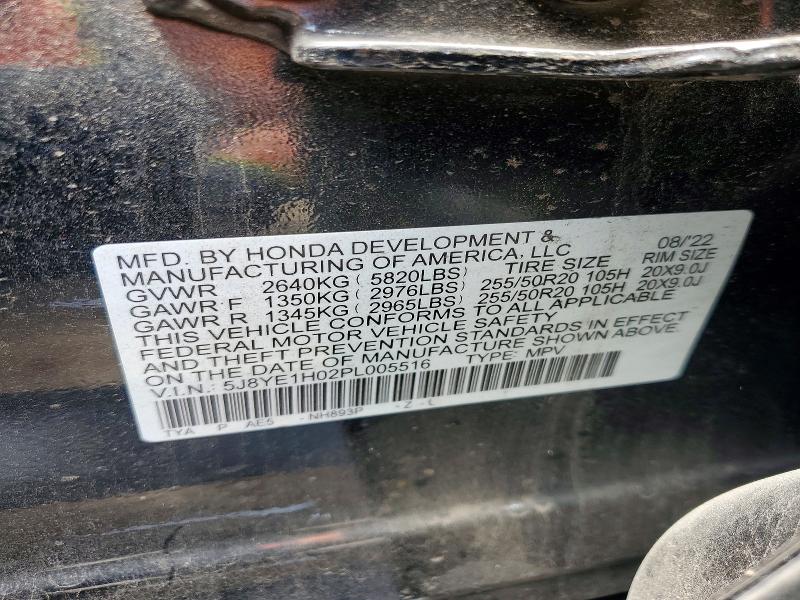 2023 Acura Mdx მანქანა იყიდება აუქციონზე, vin: 5J8YE1H02PL005516, აუქციონის ნომერი: 52931956