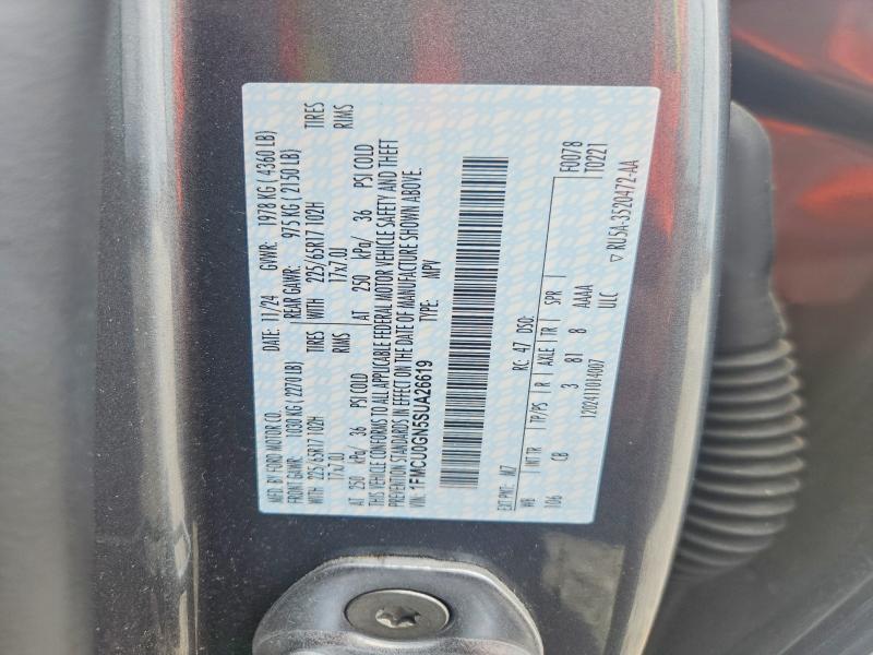 53028606 :رقم المزاد ، 1FMCU0GN5SUA26619 vin ، 2025 Ford Escape مزاد بيع