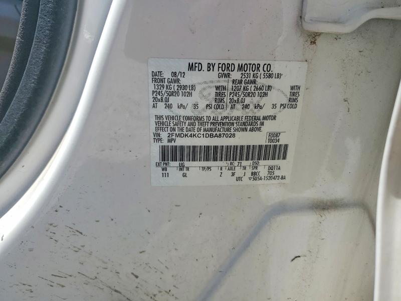 Продажа на аукционе авто 2013 Ford Edge, vin: 2FMDK4KC1DBA87028, номер лота: 52480366