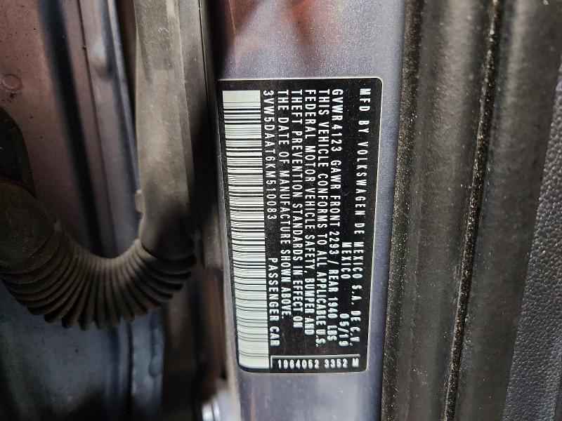 Aukcja sprzedaży 2019 Volkswagen Beetle, vin: 3VW5DAAT6KM510083, numer aukcji: 52449156