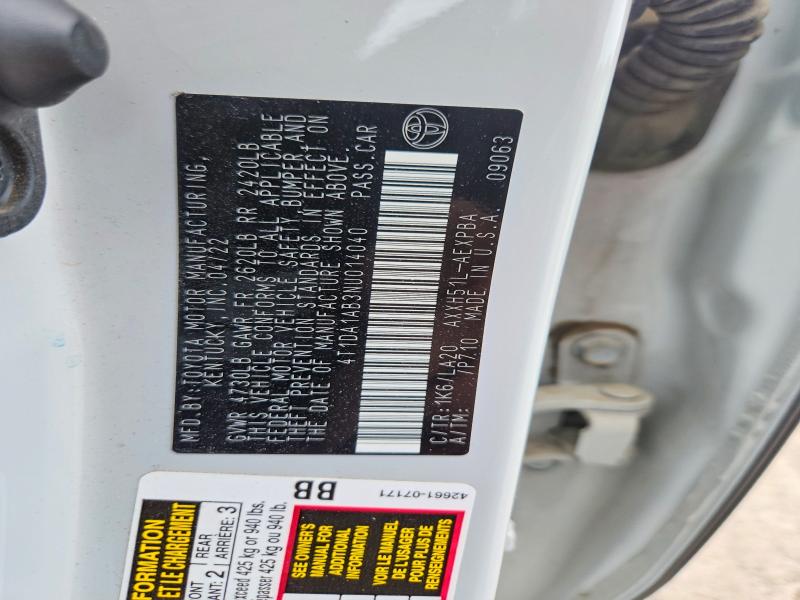 Aukcja sprzedaży 2022 Toyota Avalon, vin: 4T1DA1AB3NU014040, numer aukcji: 54353186