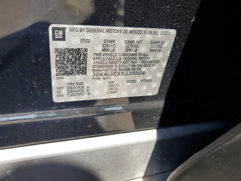 2020 Gmc Terrain მანქანა იყიდება აუქციონზე, vin: 3GKALVEX3LL300108, აუქციონის ნომერი: 52617136