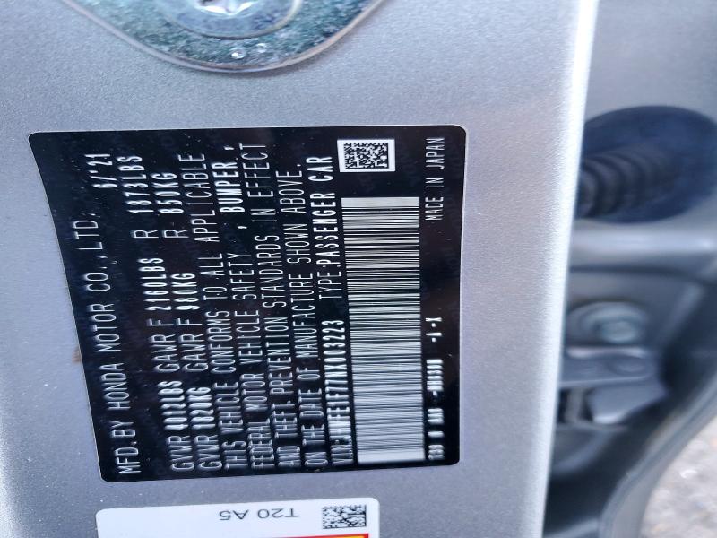 Aukcja sprzedaży 2022 Honda Civic, vin: JHMFE1F77NX003223, numer aukcji: 53947516