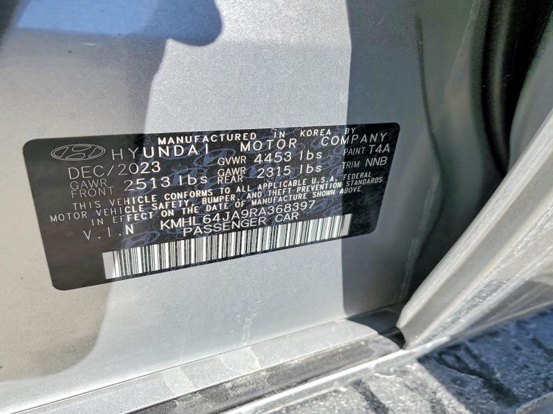 Продажа на аукционе авто 2024 Hyundai Sonata, vin: KMHL64JA9RA368397, номер лота: 52301906
