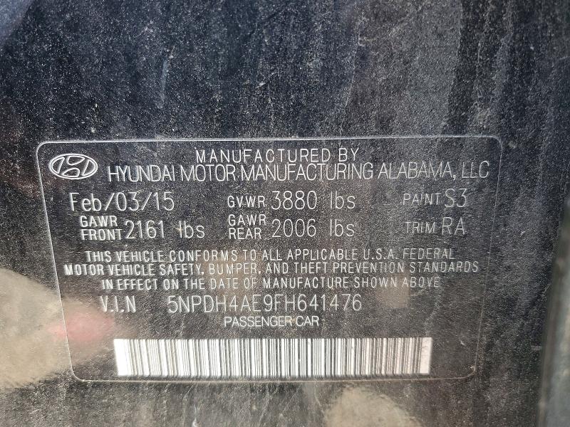 Продажа на аукционе авто 2015 Hyundai Elantra, vin: 5NPDH4AE9FH641476, номер лота: 53590956