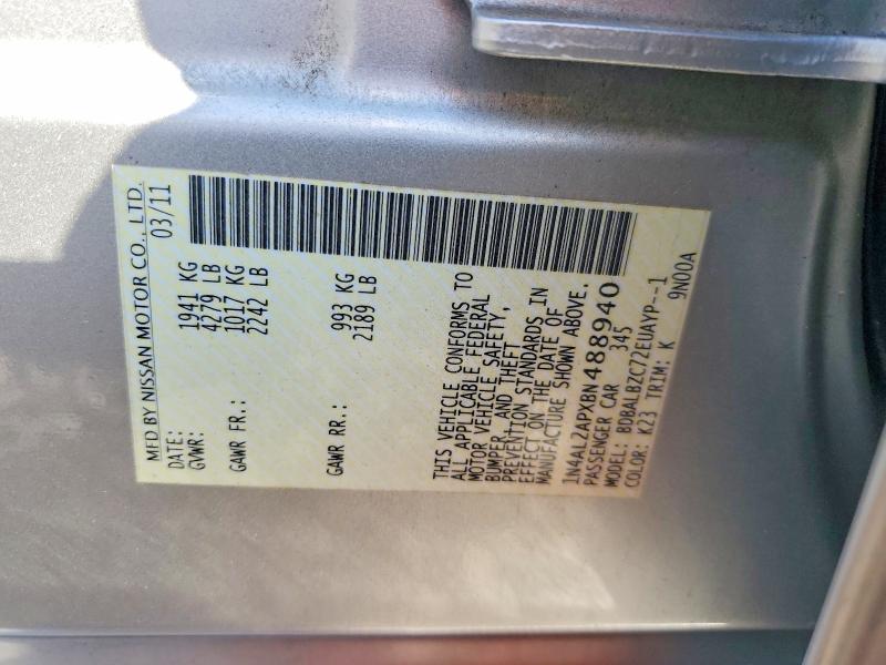 55133066 :رقم المزاد ، 1N4AL2APXBN488940 vin ، 2011 Nissan Altima مزاد بيع