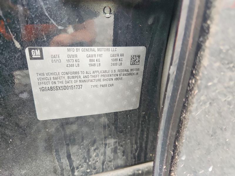 2013 Cadillac Ats მანქანა იყიდება აუქციონზე, vin: 1G6AB5SX5D0151737, აუქციონის ნომერი: 53057376