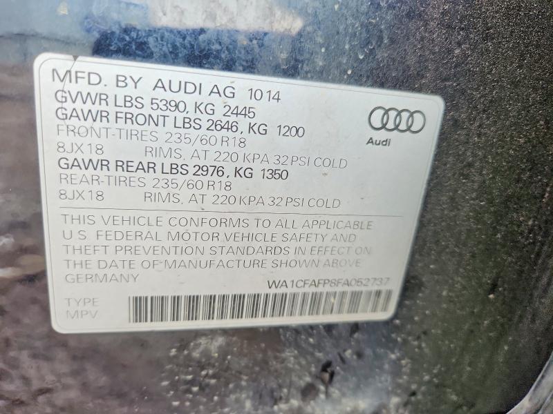 Aukcja sprzedaży 2015 Audi Q5, vin: WA1CFAFP8FA052737, numer aukcji: 52267136