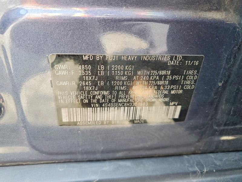 Продажа на аукционе авто 2017 Subaru Outback, vin: 4S4BSENC8H3301883, номер лота: 54760196