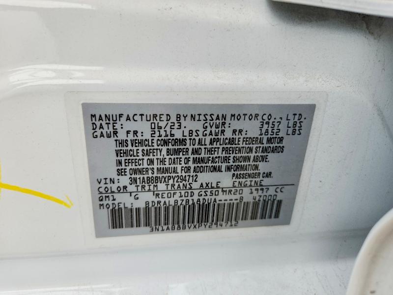 53642926 :رقم المزاد ، 3N1AB8BVXPY294712 vin ، 2023 Nissan Sentra مزاد بيع