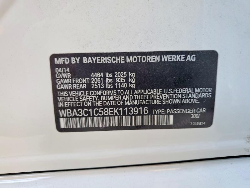Продажа на аукционе авто 2014 Bmw 328, vin: WBA3C1C58EK113916, номер лота: 54117636