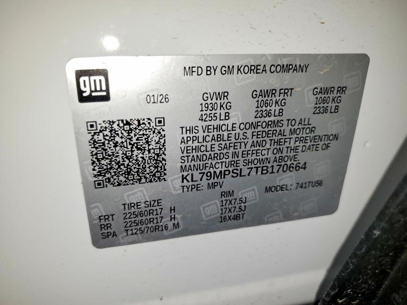 Продаж на аукціоні авто 2026 Chevrolet Trailblazer, vin: KL79MPSL7TB170664, номер лоту: 54222206