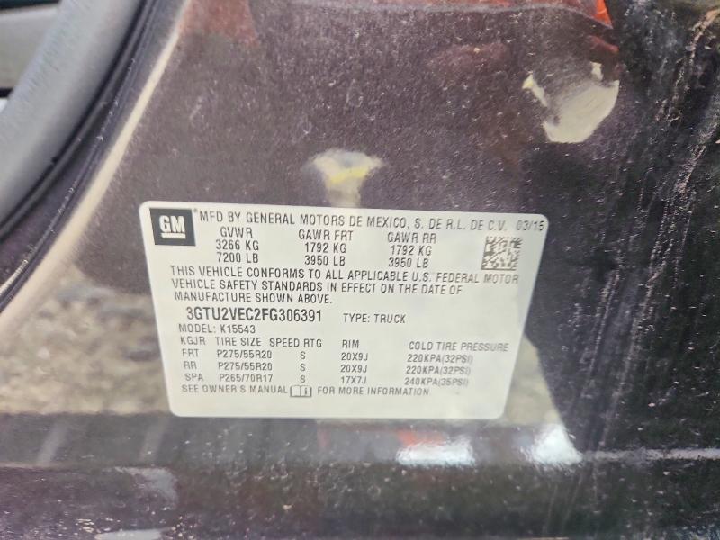 54014206 :رقم المزاد ، 3GTU2VEC2FG306391 vin ، 2015 Gmc Sierra مزاد بيع