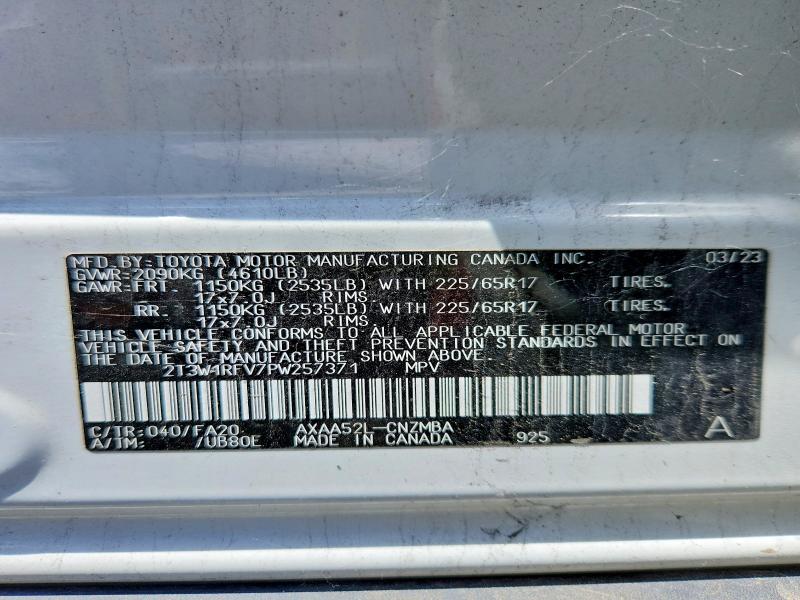 Продаж на аукціоні авто 2023 Toyota Rav4, vin: 2T3W1RFV7PW257371, номер лоту: 52662526