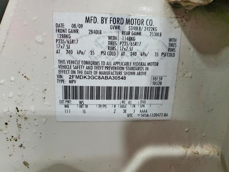 52675426 :رقم المزاد ، 2FMDK3GC8ABA30548 vin ، 2010 Ford Edge مزاد بيع