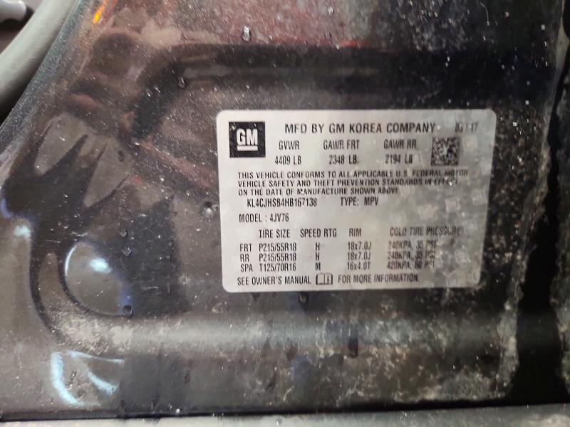 Aukcja sprzedaży 2017 Buick Encore, vin: KL4CJHSB4HB167138, numer aukcji: 54181996