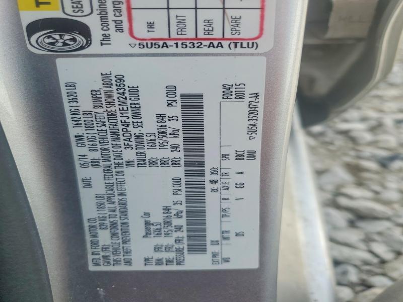 Aukcja sprzedaży 2014 Ford Fiesta, vin: 3FADP4FJ1EM243590, numer aukcji: 54627556